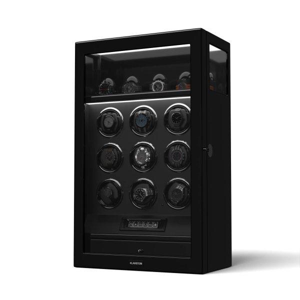 Klarstein SecureTouch óratekercselő, 9+4 óra, Mabuchi motor, zongoralakk, 41
üzemmód, zár, LED-ek