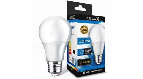 Zelux Led Globe A60 12W E27 4000K Gömb Izzó