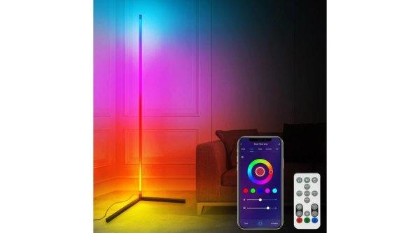 WiFi Okos RGB saroklámpa, állólámpa, hangulatfény - távirányítóval