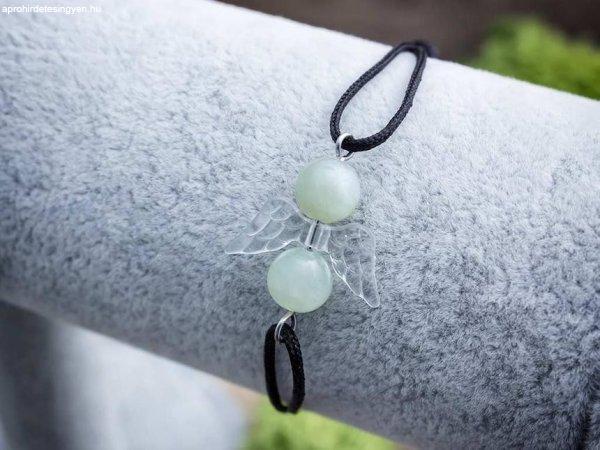 Életkedv angyal jáde microcord karkötő