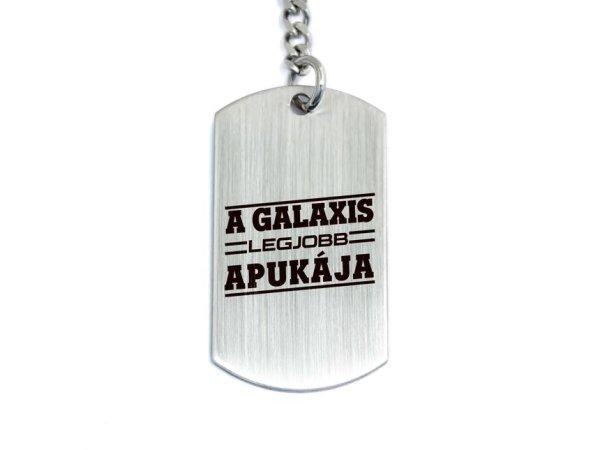 A galaxis legjobb apukája acél medálos kulcstartó