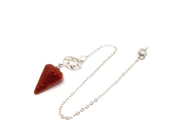 Inga hatlap csillag Goldstone vörös 1,5x2,5cm