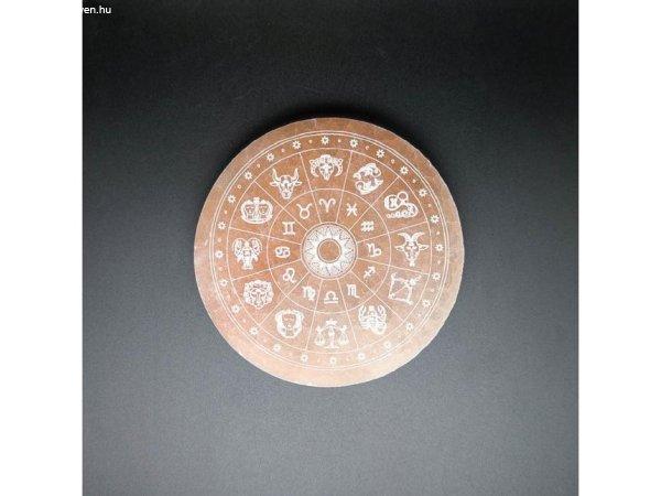 Szelenit korong zodiákus narancs 8cm