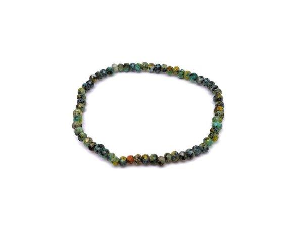 Achát tűz faz szín zöld sárga korong kari 4x3mm