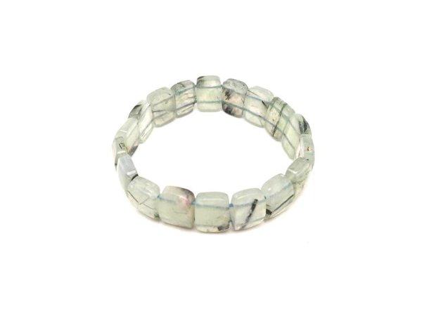 Prehnit tégla karkötő 14x10x5mm