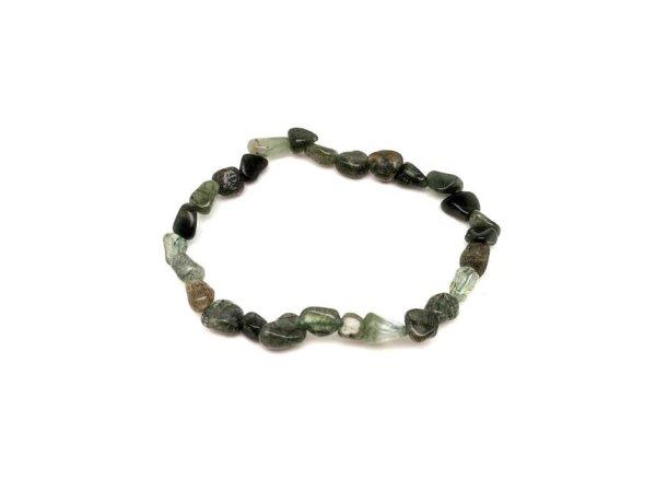 Rutilkvarc zöld pebble karkötő AB 6-10mm