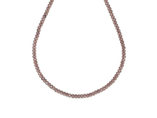 Füstkvarc fazettált korong 2x1mm