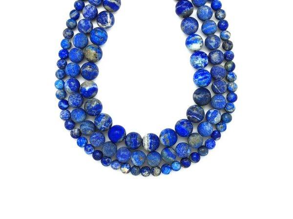 Lapis lazuli matt golyó 8-9mm