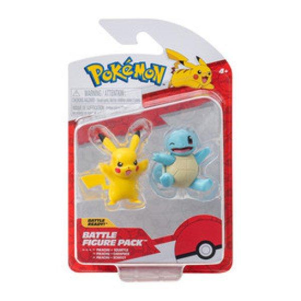 Pokémon 2 db-os figura - Squirtle, Pikachu