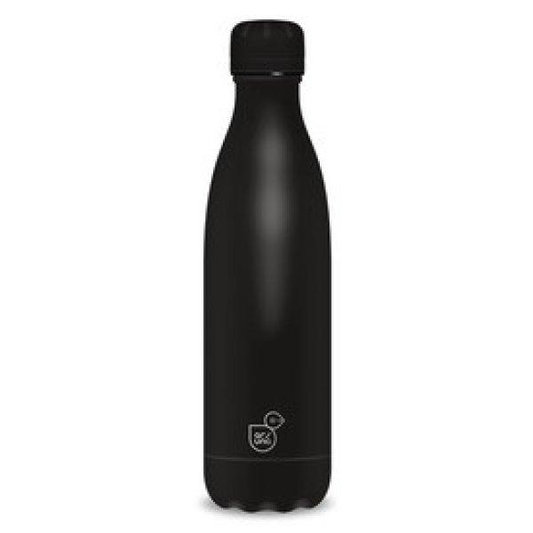 Duplafalú fémkulacs 600ml - Fekete
