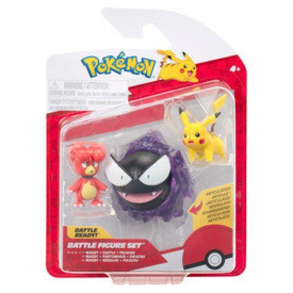 Pokémon 3 db-os figura - Magby, Pikachu, Gastly