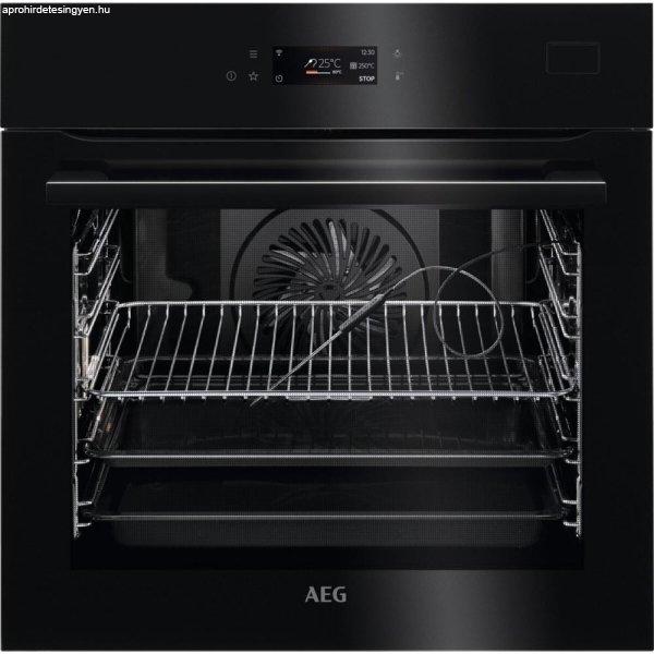 AEG BSE788380B SteamBoost beépíthető gőzsütő, WIFI, Steamify, maghőmérő