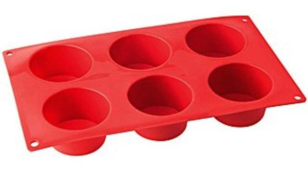Piros Dr. Oetker 6 adagos szilikon muffin sütőforma
