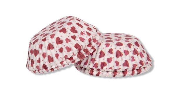 100 db szív mintás Banquet 4 cm muffin papír