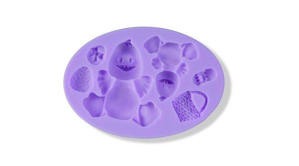 Csibék és tojások szilikon fondant forma (extra vastag)