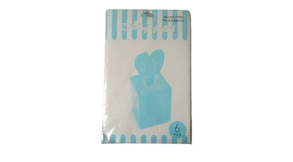 6 db kék sütis doboz 8*8*10 cm