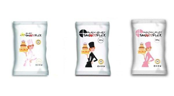 Smartflex fondant massza csomag tortadíszítéshez (fehér, fekete,
rózsaszín)