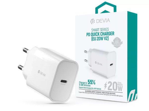 DEVIA Smart Series PD Quick Charger V2 hálózati töltő adapter Type-C
bemenettel - 20W