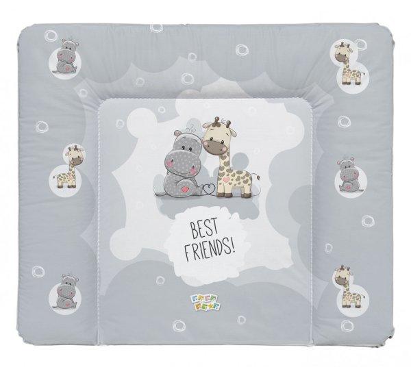 Babastar puha pelenkázó lap 85*75 cm - Best friend's ! szürke 