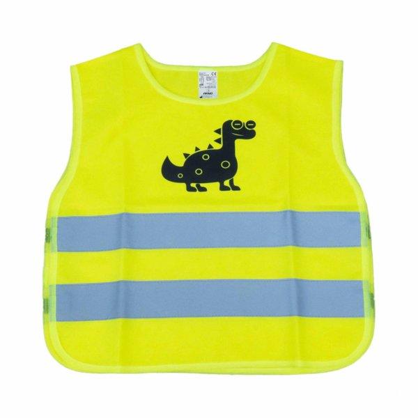 Láthatósági mellény gyerekeknek Dinoszaurusz sárga