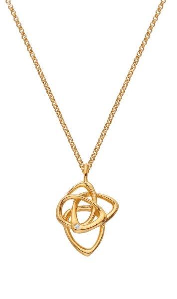 Hot Diamonds Aranyozott nyaklánc gyémánttal Golden Edit Hope DP1085 (lánc,
medál)