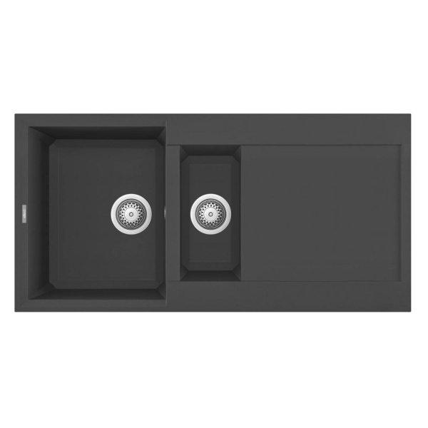 ELLECI Easy 475 Gránit Mosogató M70 nero metal