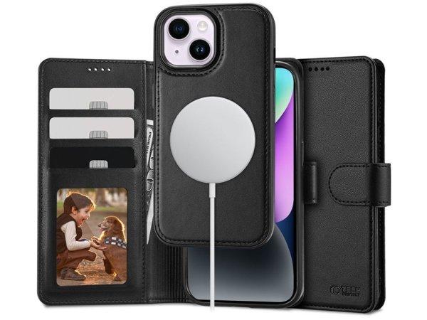 Apple iPhone 15 oldalra nyíló tok + Magsafe hátlap - Tech-Protect Wallet Flip
- fekete