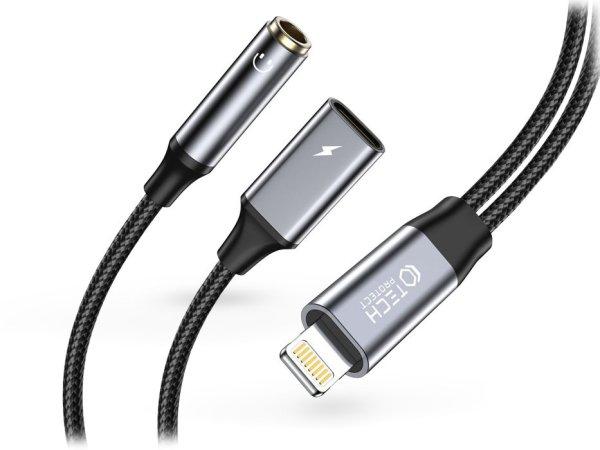 Tech-Protect Lightning - 3,5 mm jack + Lightning adapter - Tech-Protect
UltraBoost Lightning to 3,5 mm Jack + Lightning adapter - fekete/szürke