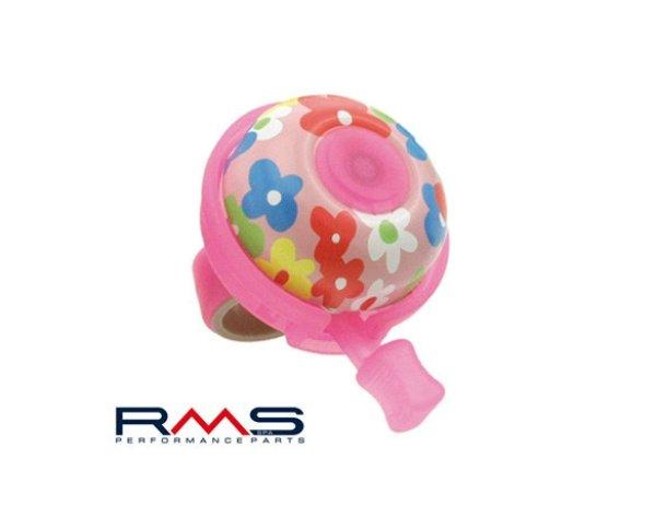 RMS virág mintás kerékpár csengő pink 50mm
