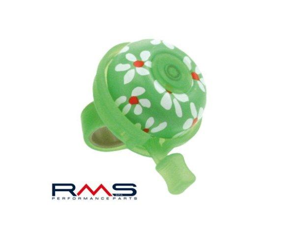 RMS virág mintás kerékpár csengő zöld 50mm