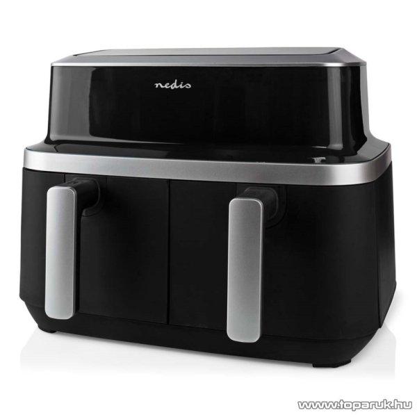 (HASZNÁLT / ESZTÉTIKAI SÉRÜLT / 384784) Nedis Air Fryer DOUBLE XL
Digitális, dupla tartályos forrólevegős sütő, 2 x 4,2 literes, 2600 W
(KAAF320BK)