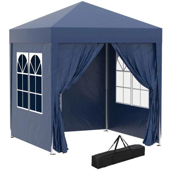 Pop-up  pavilon összecsukható sátor hordozótáskával 2x2 m 4db oldalfallal
kék