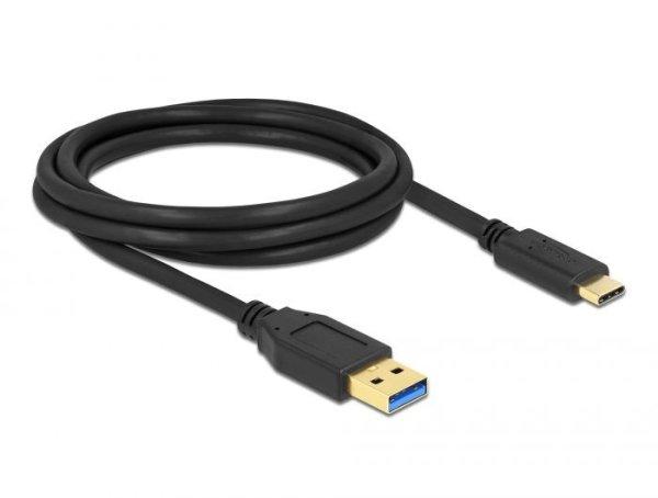 DeLock SuperSpeed USB (USB3.2 Gen1) Cable Type-A to USB Type-C 2m Black