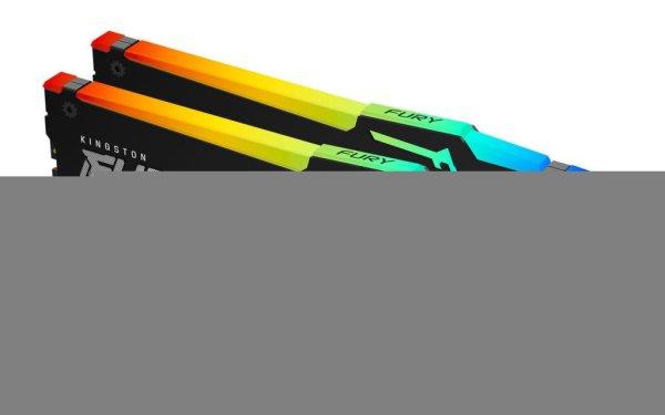 Kingston 64GB DDR5 6000MHz Kit(2x32GB) Fury Beast RGB XMP Black