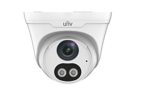Uniview Easystar 4MP Colorhunter turret dómkamera, 2.8mm fix objektívvel,
mikrofonnal és hangszóróval