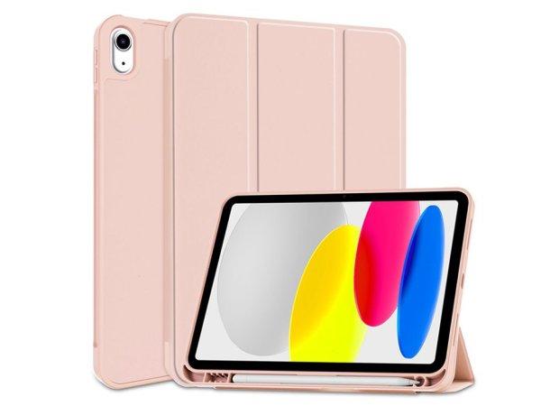Apple iPad 10.9 (2022) tablet tok (Smart Case) on/off funkcióval, Apple Pencil
tartóval - Tech-Protect - pink (ECO csomagolás)
