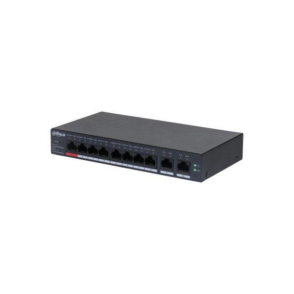 Dahua switch PoE - CS4010-8GT-110 (Cloud menedzsment; 8x 1Gbps PoE + 2x 1Gbps
port, 110W)