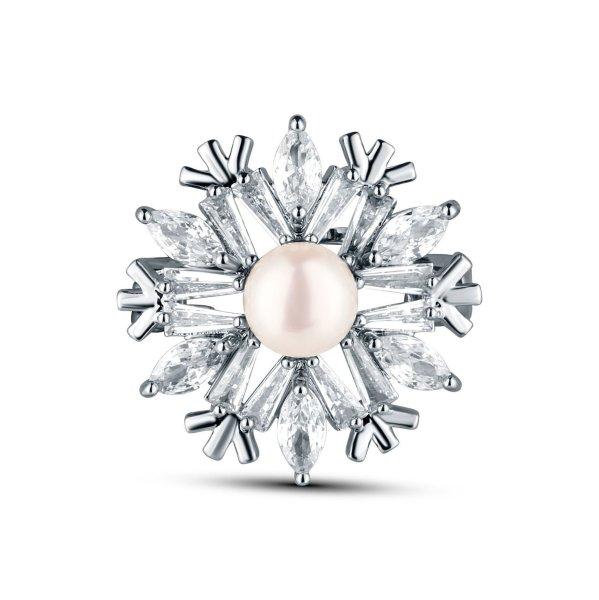 JwL Luxury Pearls Bájos hópehely bross gyönggyel JL0874