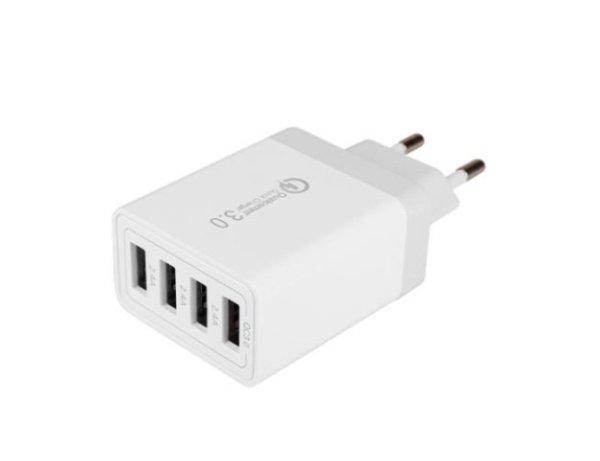 MasterLED gyorstöltő 20 W-os 4 x USB-A fehér adapter