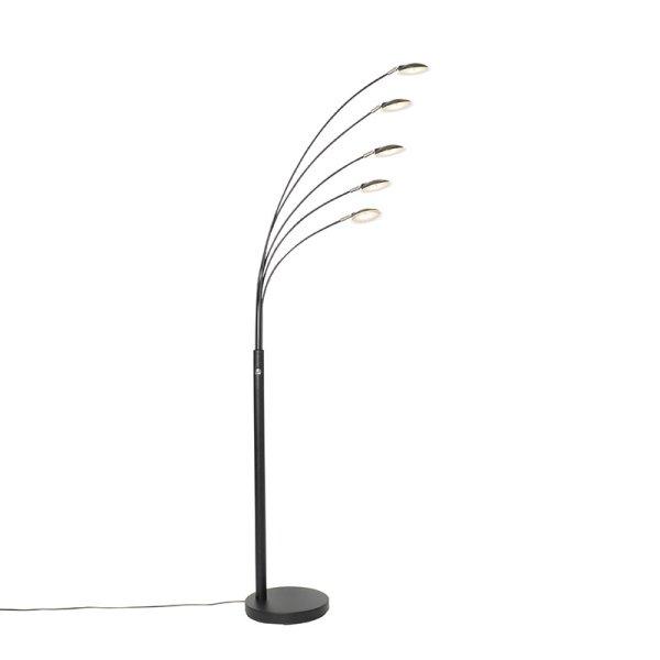 Design állólámpa fekete, beépített 5-ös fényerő-szabályozós LED-del -
Sixties Trento