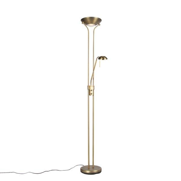 Bronz állólámpa olvasólámpával LED-del és fényerőszabályzóval - Diva
2