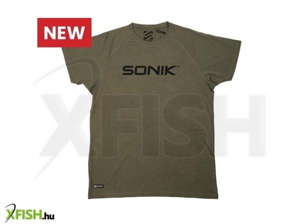 Sonik Raglan Horgász Póló Zöld Xxl