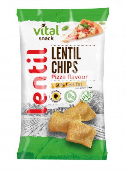 GLUTÉNMENTES VITÁL LENCSE CHIPS PIZZA ÍZŰ 65G