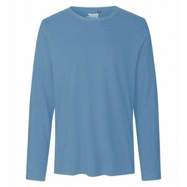 Neutral Hosszú ujjú férfi póló organikus Fairtrade biopamutból - Dusty
indigo | XL