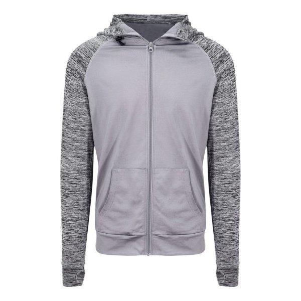 Just Cool Férfi sportos pulóver tarka ujjakkal - Szürke / szürke melírozott
| XL