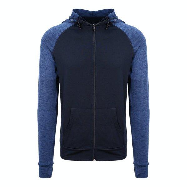 Just Cool Férfi sportos pulóver tarka ujjakkal - Sötétkék / sötétkék
melírozott | XL