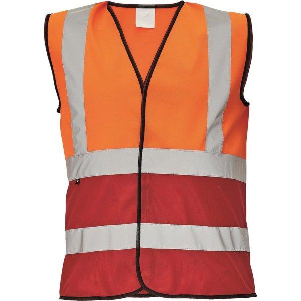 Cerva Fémyvisszaverő mellény LYNX DUO - Narancssárga / piros | XXXL
