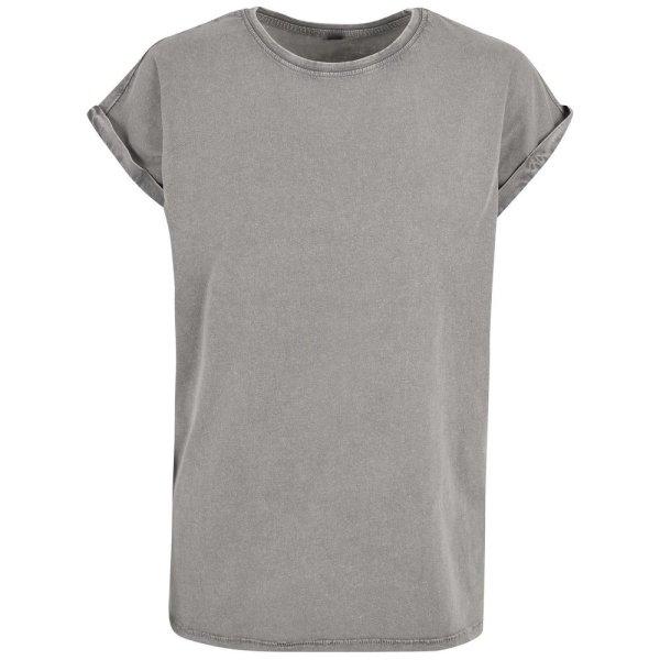 Build Your Brand Lezser női póló Acid Washed - Aszfalt | XXXL