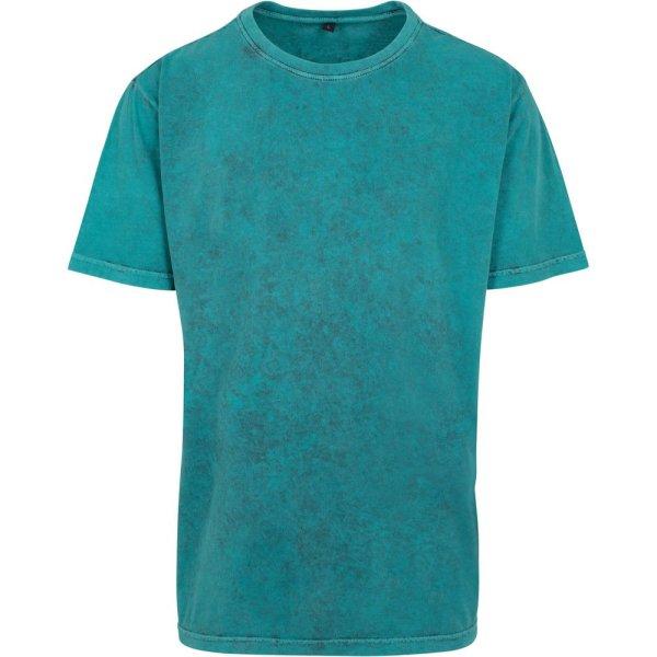 Build Your Brand Férfi póló Acid Washed - Teal / fekete | XXXXXL