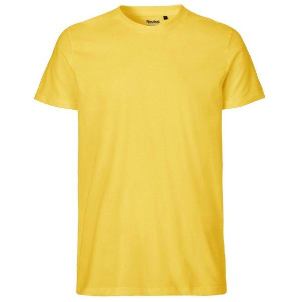 Neutral Férfi póló Fit organikus Fairtrade biopamutból - Sárga | XL